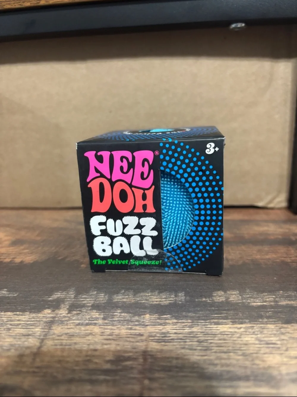 NeeDoh Fuzz Ball The Velvet Squeeze Toy - Blue